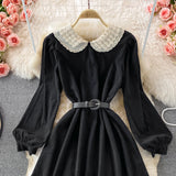 Sweet Lace Long Sleeve Dress A Line Fashion Dress HZ1023