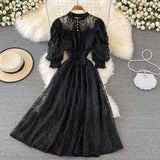 Cute Lace A Line Dress Lace Fashion Dress HZ1023