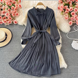 Cute A Line Short Dress Long Sleeve Fashion Dress HZ1023