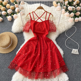 Cute A Line Tulle Short Dress Fashion Dress HZ1023