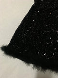 Black Shiny Burgundy Velvet Bow New Fashion Exquisite Sparkling Diamond short Sequin Homecoming Dress Birthday Party Dress Cocktail Party Dress Evening Dress Prom Dress Evening Dress HZ1023