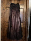 Pink Brown Vintage Exquisite Beaded Spaghetti Strap Long Tulle Elegant Ball Gown Evening Dress Party Dress Prom Dress HZ1023