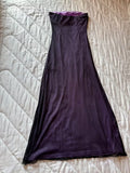 Purple Gorgeous Exquisite Embroidered Applique Beading Strapless Long Elegant Tulle Ball Gown Evening Dress HZ1023