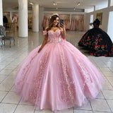 Blue gorgeous exquisite floral applique strapless long prom dress evening gown quinceanera dress sweet 16 years old dress HZ1023